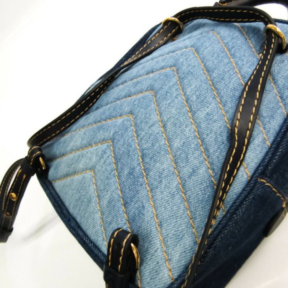 Authentic Stella McCartney Stella Star Leather, Denim Backpack - Picture 3 of 8